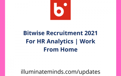 Bitwise Recruitment 2021 For HR Analytics | Work From Home | Off Campus