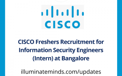 CISCO Freshers Recruitment for Information Security Engineers (Intern) at Bangalore | Off Campus
