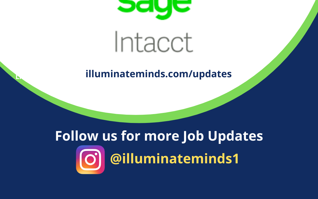 Sage Intacct Hiring Software Engineer | Freshers | Full Time | Bangalore | Software Engineer