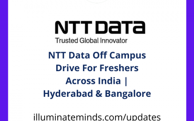 NTT Data Off Campus Drive For Freshers Across India | Hyderabad & Bangalore