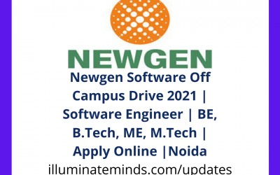 Newgen Software Off Campus Drive 2021 | Software Engineer | BE, B.Tech, ME, M.Tech | Apply Online |Noida