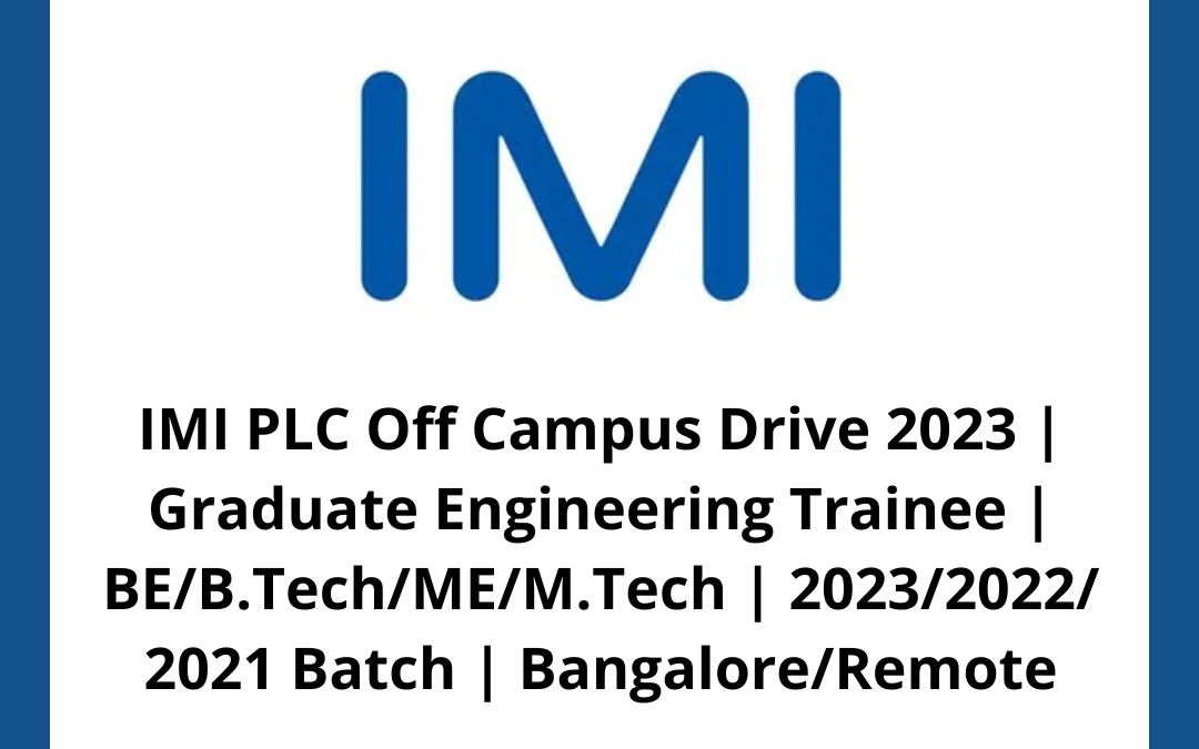 IMI PLC Off Campus Drive 2023