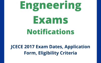 JCECE 2017 Exam Dates, Application Form, Eligibility Criteria