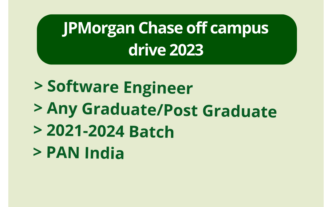 JPMorgan Chase off campus drive 2023