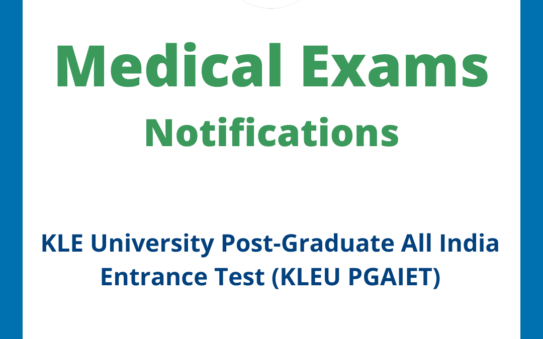 KLE University Post-Graduate All India Entrance Test (KLEU PGAIET)