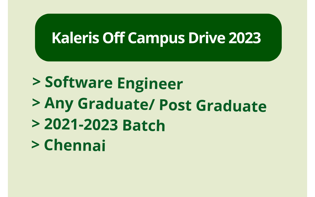Kaleris Off Campus Drive 2023
