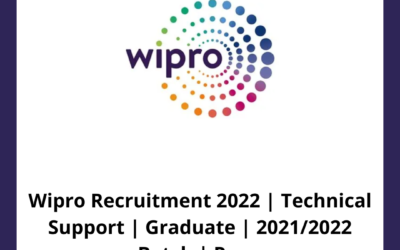 Wipro Recruitment 2022 | Technical Support | Graduate | 2021/2022 Batch | Pune