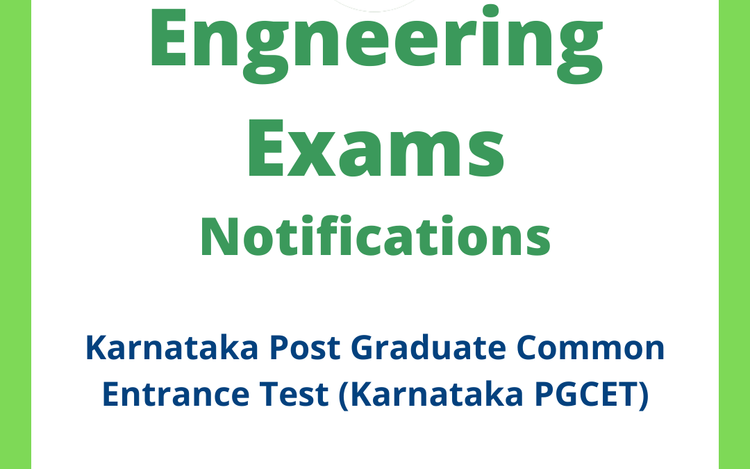 Karnataka Post Graduate Common Entrance Test (Karnataka PGCET)