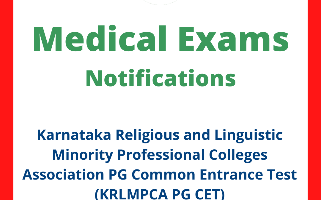 Karnataka Religious and Linguistic Minority Professional Colleges Association PG Common Entrance Test (KRLMPCA PG CET)