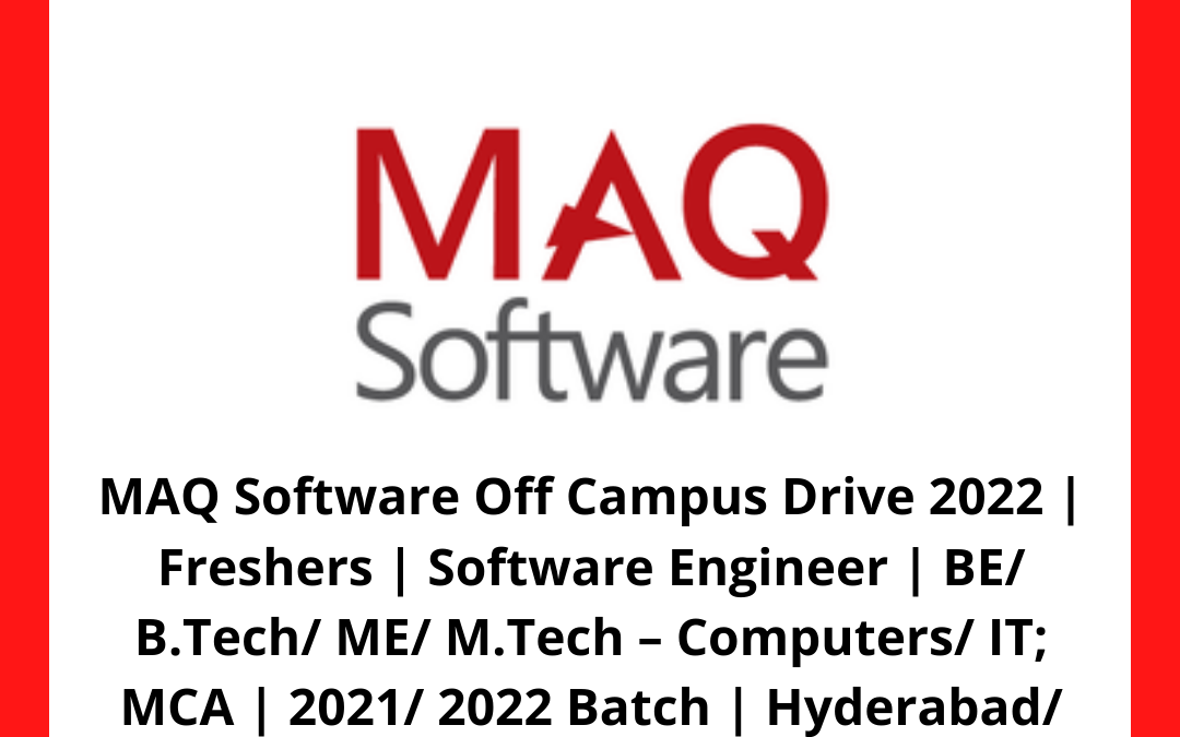 MAQ Software Off Campus Drive 2022