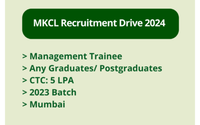 MKCL Recruitment Drive 2024 | Management Trainee | Any Graduates/ Postgraduates | CTC: 5 LPA | 2023 Batch | Mumbai
