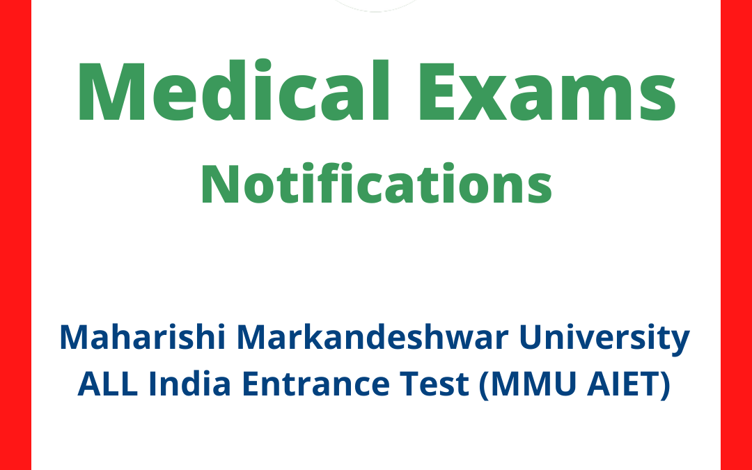 Maharishi Markandeshwar University ALL India Entrance Test (MMU AIET)