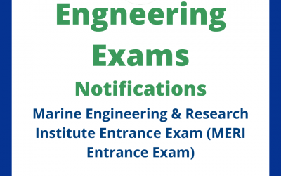 Marine Engineering & Research Institute Entrance Exam (MERI Entrance Exam)