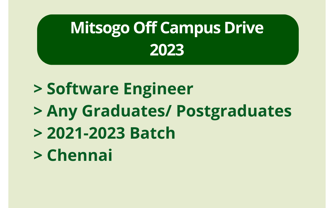 Mitsogo Off Campus Drive 2023