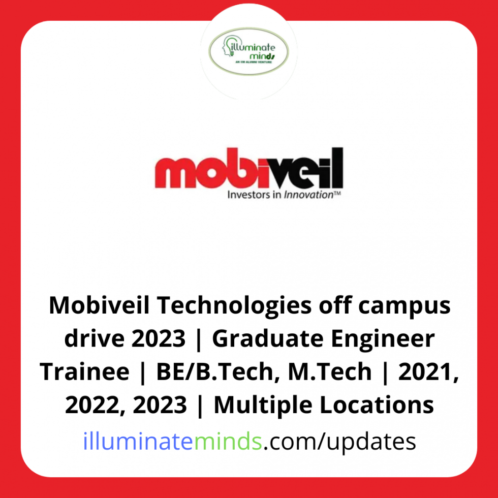 Mobiveil Technologies off campus drive 2023 | Graduate Engineer Trainee ...