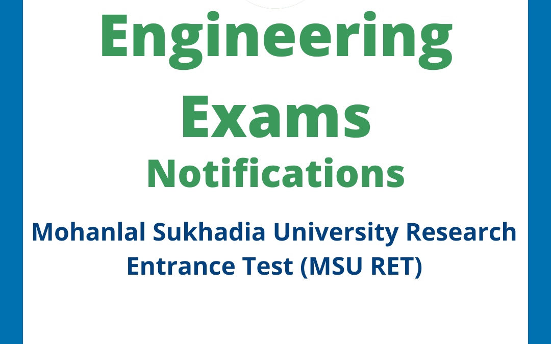 Mohanlal Sukhadia University Research Entrance Test (MSU RET)