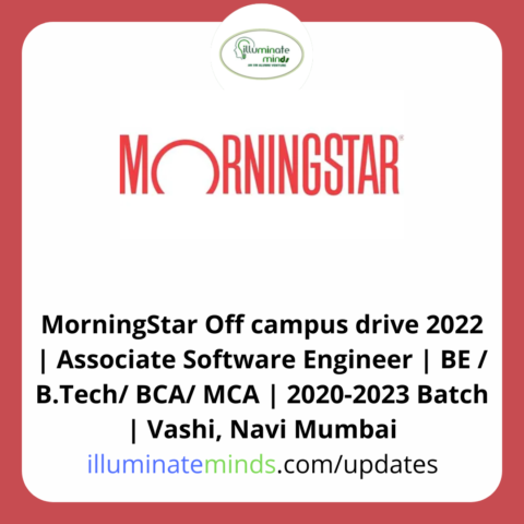 MorningStar Off campus drive 2022 | Associate Software Engineer | BE ...