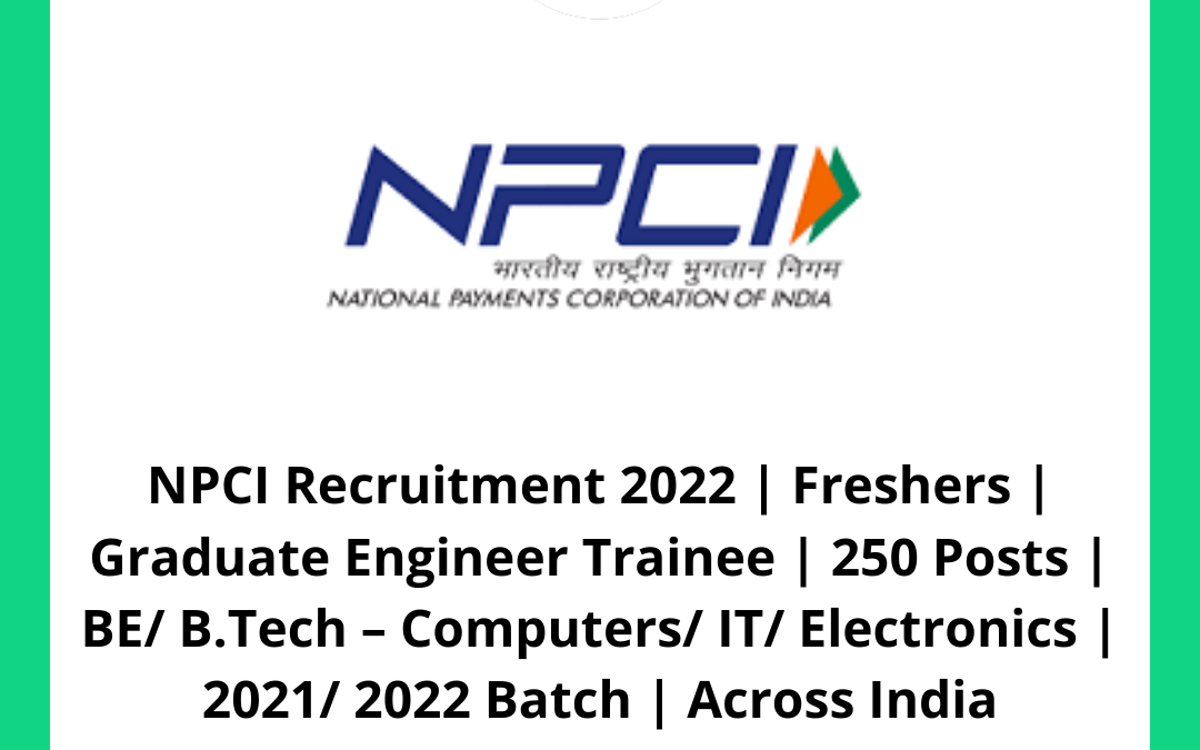 NPCI Recruitment 2022