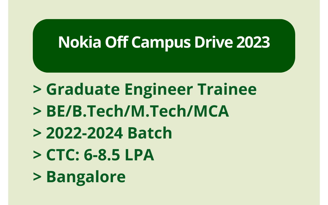 Nokia Off Campus Drive 2023