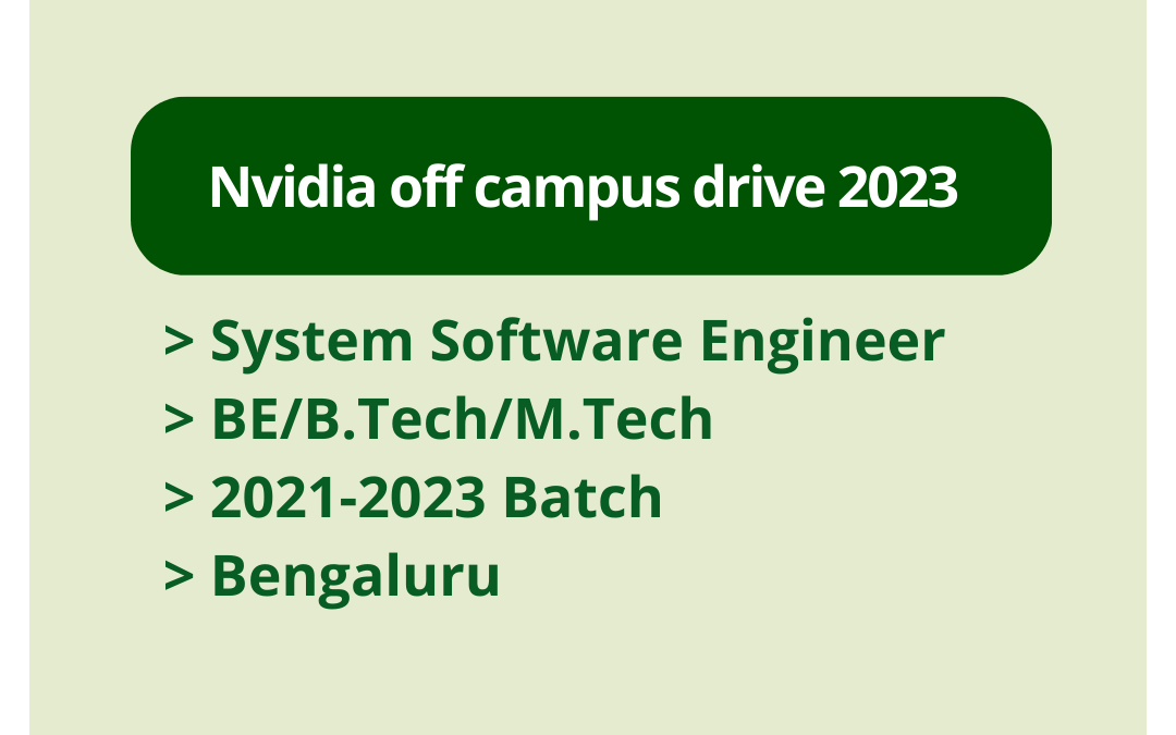 Nvidia off campus drive 2023