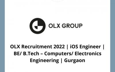 OLX Recruitment 2022 | iOS Engineer | BE/ B.Tech – Computers/ Electronics Engineering | Gurgaon