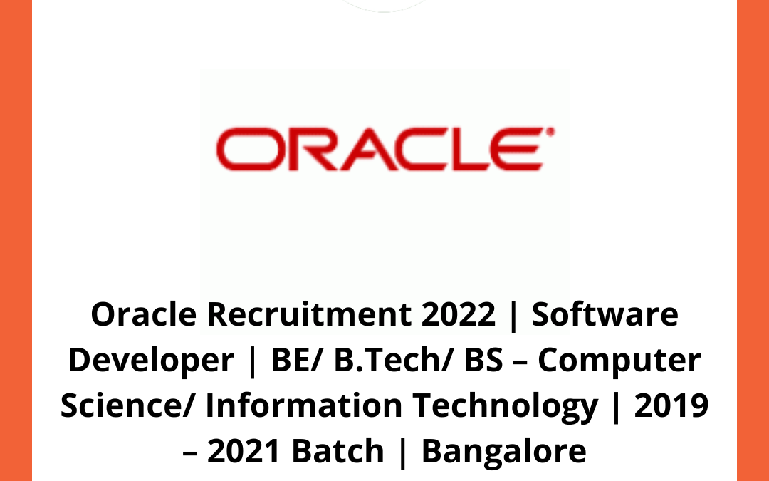 Oracle Recruitment 2022