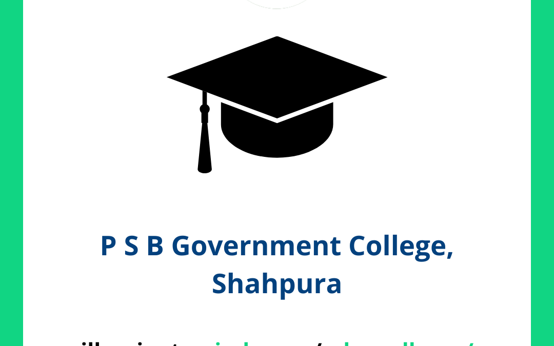 P S B Government College, Shahpura