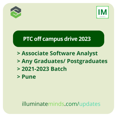 PTC off campus drive 2023 | Associate Software Analyst | Any Graduates ...