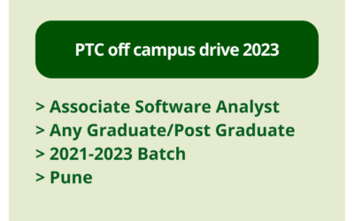 PTC off campus drive 2023 | Associate Software Analyst | Any Graduate/Post Graduate | 2021-2023 Batch | Pune