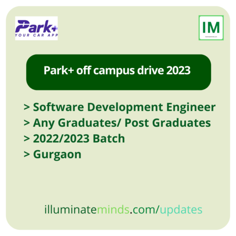 Park+ off campus drive 2023 | Software Development Engineer | Any ...