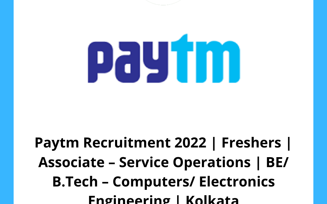 Paytm Recruitment 2022
