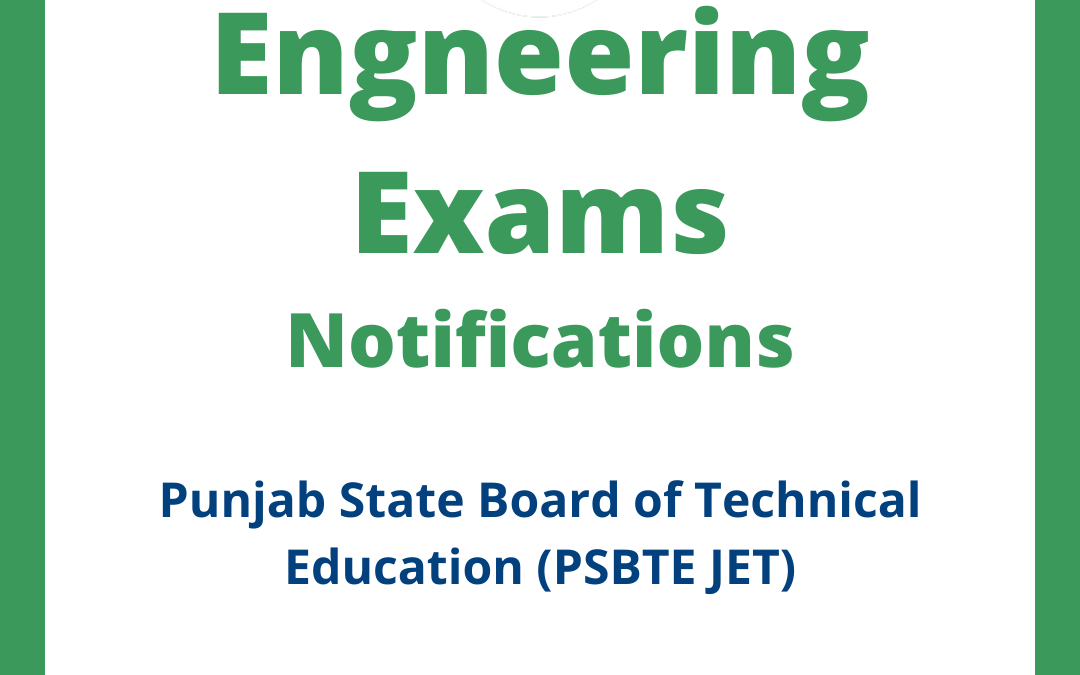 Punjab State Board of Technical Education (PSBTE JET)