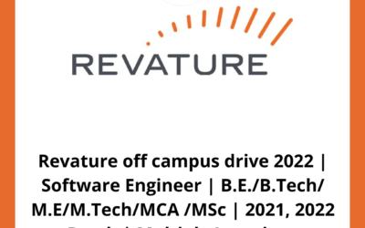 Revature off campus drive 2022 | Software Engineer | B.E./B.Tech/ M.E/M.Tech/MCA /MSc | 2021, 2022 Batch | Multiple Locations