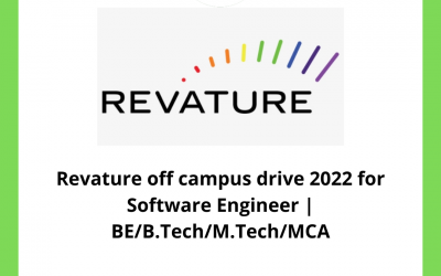Revature off campus drive 2022 for Software Engineer | BE/B.Tech/M.Tech/MCA