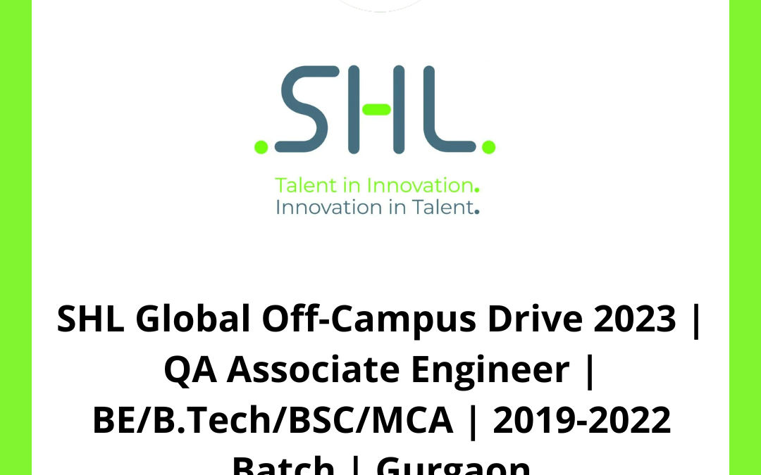 SHL Global Off-Campus Drive 2023
