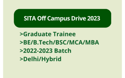 SITA Off Campus Drive 2023 | Graduate Trainee | BE/B.Tech/BSC/MCA/MBA | 2022-2023 Batch | Delhi/Hybrid