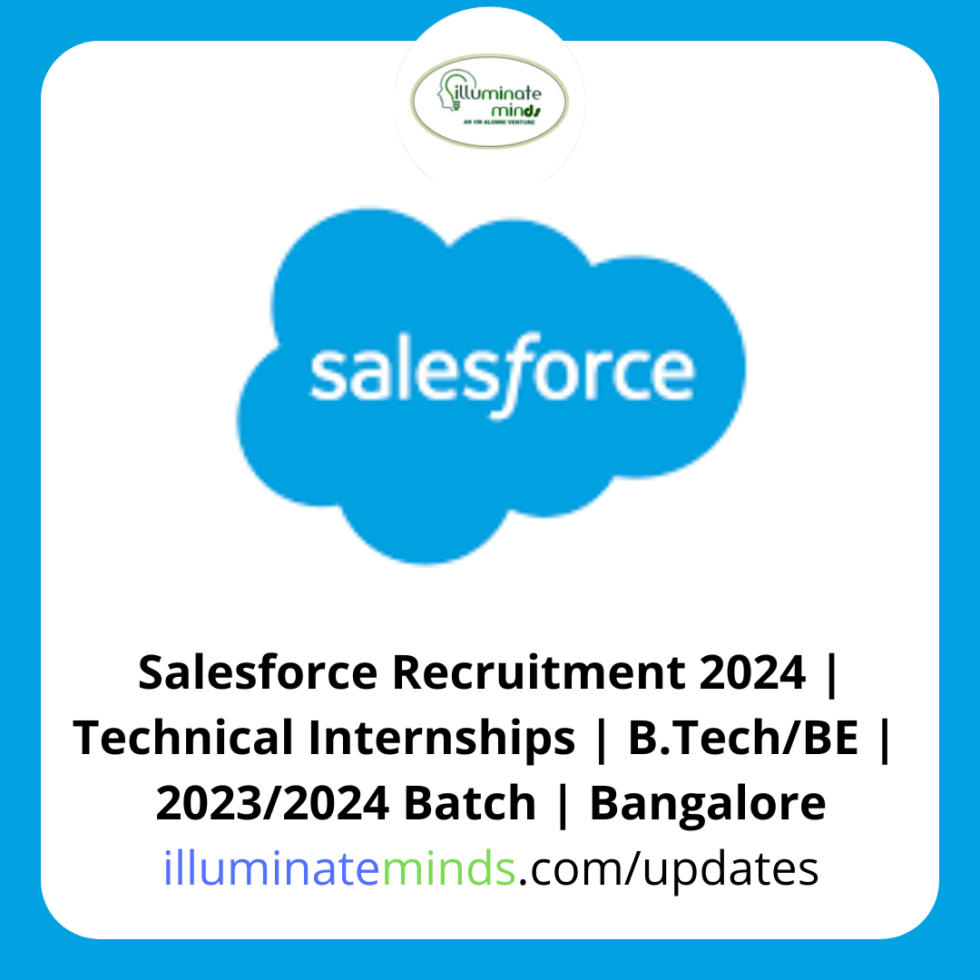 Salesforce Recruitment 2024 Technical Internships B.Tech/BE 2023/