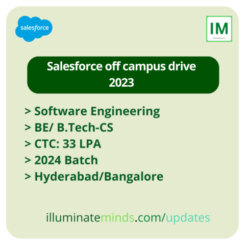 Salesforce off campus drive 2023 | Software Engineering | BE/ B.Tech-CS ...