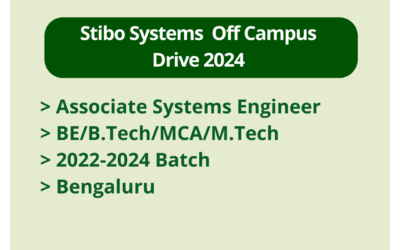 Stibo Systems Off Campus Drive 2024 | Associate Systems Engineer | BE/B.Tech/MCA/M.Tech | 2022-2024 Batch | Bengaluru