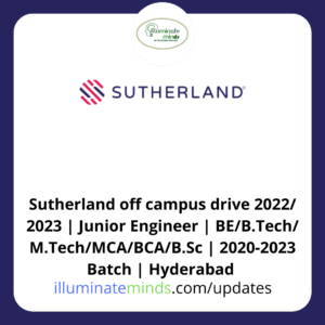 Sutherland off campus drive 2022/ 2023
