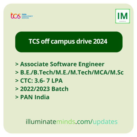 TCS off campus drive 2024 | Associate Software Engineer | Any Graduates ...
