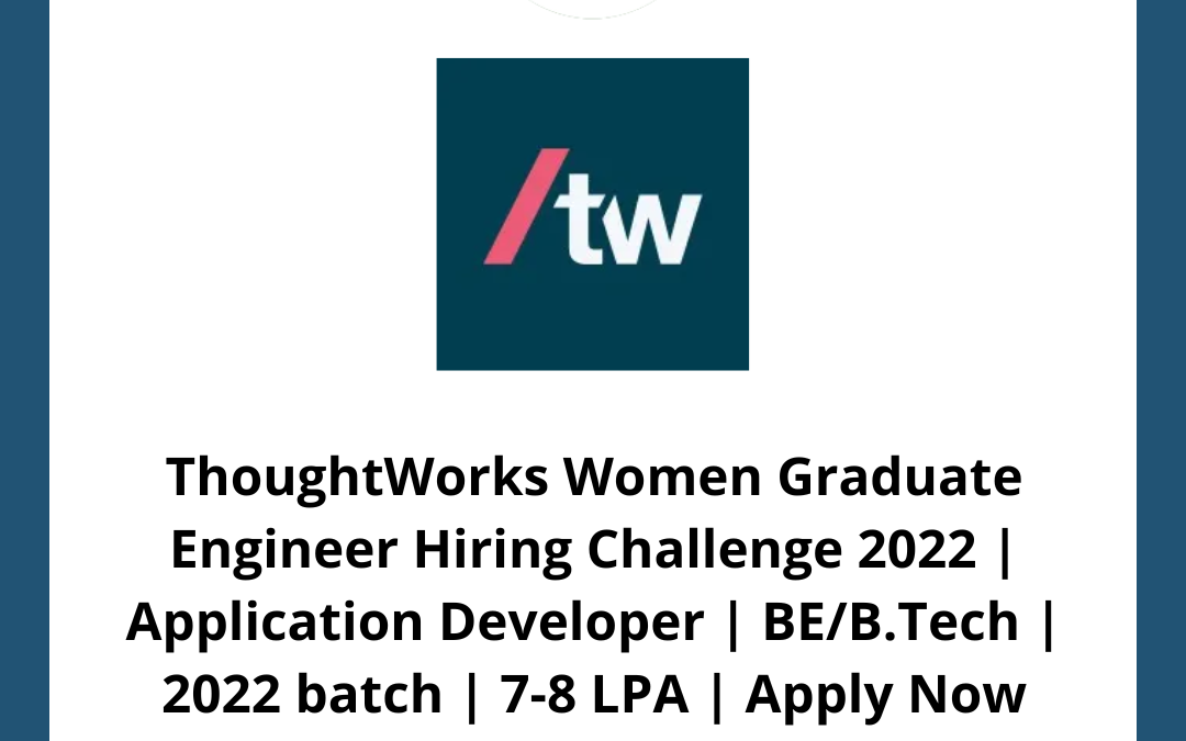 ThoughtWorks Recruitment 2022
