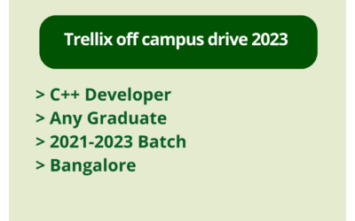 Trellix off campus drive 2023 | C++ Developer | Any Graduate | 2021-2023 Batch | Bangalore