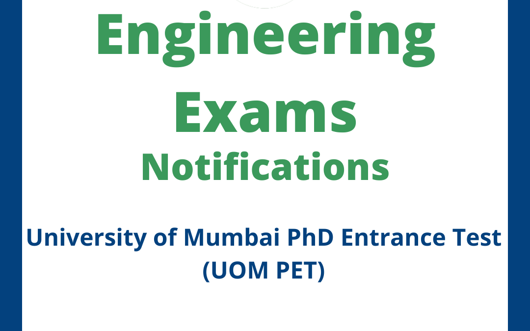 University of Mumbai PhD Entrance Test (UOM PET)