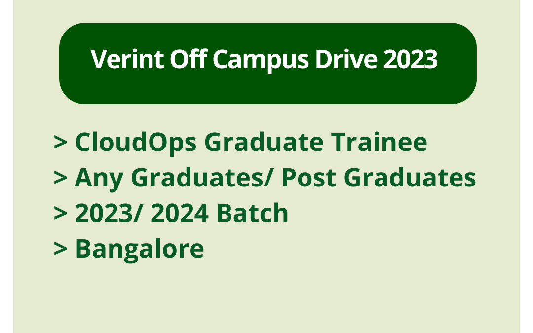 Verint Off Campus Drive 2023