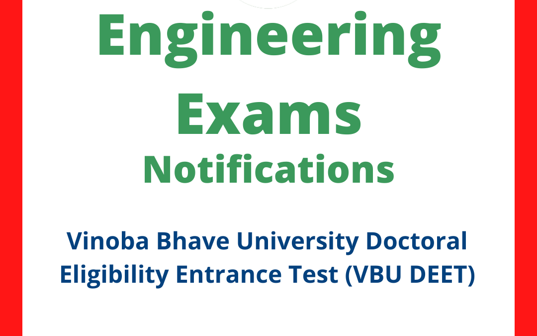 Vinoba Bhave University Doctoral Eligibility Entrance Test (VBU DEET)