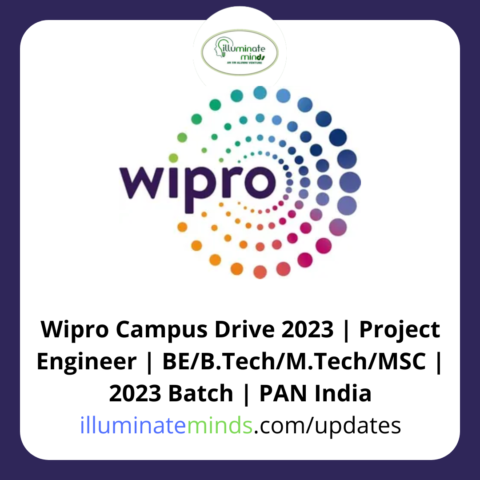Wipro Campus Drive 2023 | Project Engineer | BE/B.Tech/M.Tech/MSC ...