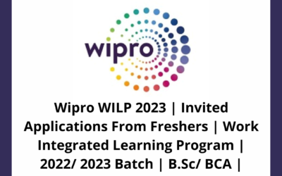 Wipro WILP 2023 | Invited Applications From Freshers | Work Integrated Learning Program | 2022/ 2023 Batch | B.Sc/ BCA | Across India