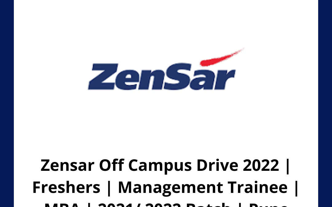 Zensar Off Campus Drive 2022