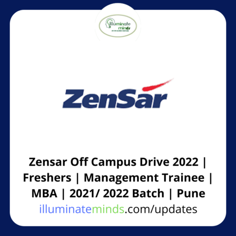 Zensar Off Campus Drive 2022 | Freshers | Management Trainee | MBA ...